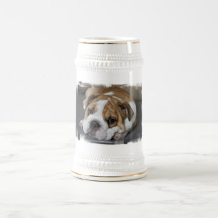 Slapende hond Beer Stein Bierpul