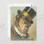 "Slapende hond"  Briefkaart (Voorkant / Achterkant)