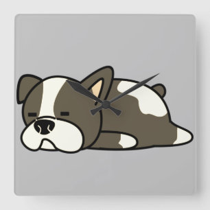Slapende hond vierkante klok