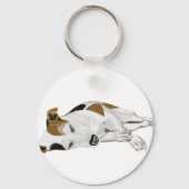 Slapende Jack Russell Sleutelhanger (Voorkant)