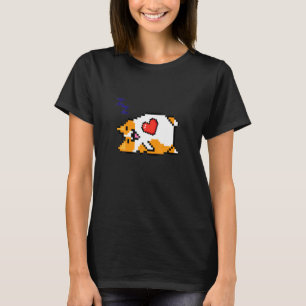 Slapende Kat 8 Bit Videospel  Gamers Gepixeliseerd T-shirt