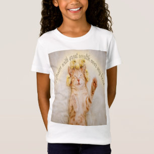 Slapende Kat en Kuikens Inspirerend Citaat Ontwerp T-shirt