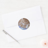 slapende kat sticker (Envelop)