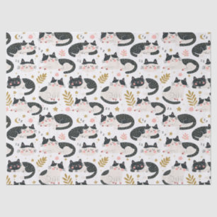 Slapende katten tissuepapier
