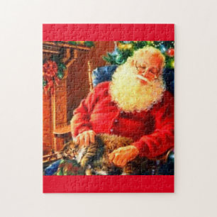 Slapende Kerstman Legpuzzel