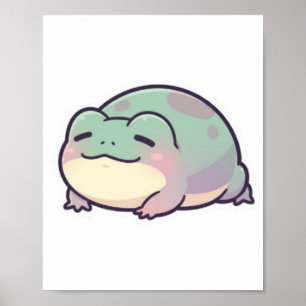 Slapende Kikker Poster Schattige Kikker Aesthetic