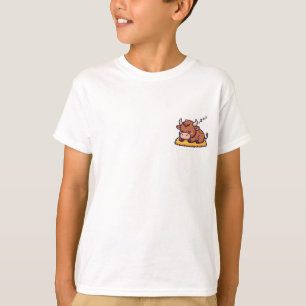 Slapende Little Bull Hooibed Illustratie Kinderen T-shirt