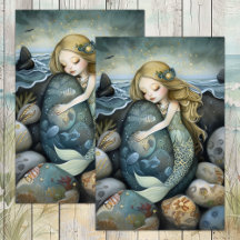 SLAPENDE MEERJONG MEISJE DECOUPAGE VELLIJSTIJD PAP