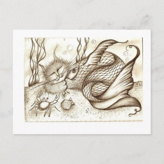 slapende meerval briefkaart (Voorkant)