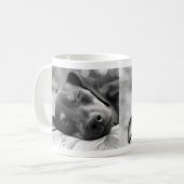 Slapende miniatuur Pinscher-hond Koffiemok (Voorkant links)