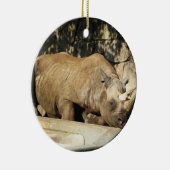 Slapende Neushoorn Keramisch Ornament (Rechts)