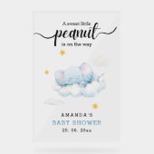 Slapende olifant Baby shower, Boy Baby shower Acryl Bord (Voorkant)
