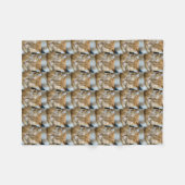 Slapende oranje kat fleece deken (Voorkant (Horizontaal))