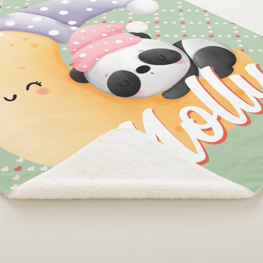 Slapende Panda-Baby naam personaliseren Sherpa Deken (3/4)