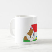 Slapende puppy hondenhok cute huisdier koffiemok (Voorkant links)