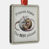 Slapende ratten metalen ornament (Rechts)