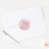 Slapende schoonheid ronde sticker (Envelop)