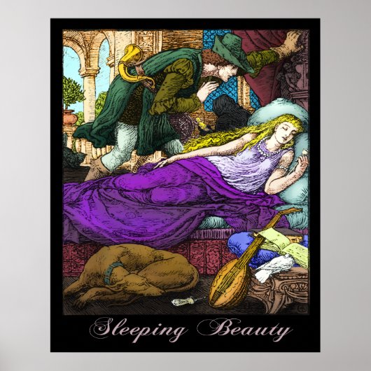 Slapende schoonheid van Walter Crane Poster (Voorkant)