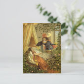  slapende schoonheid, Victoriaans feiltafels Briefkaart (Staand voorkant)