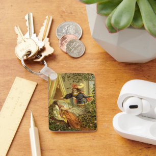  slapende schoonheid, Victoriaans feiltafels Sleutelhanger