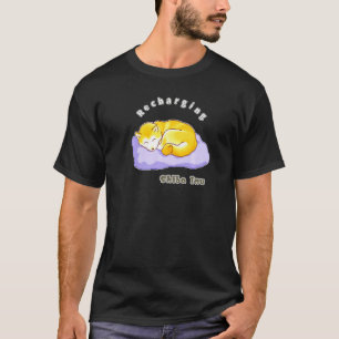 Slapende Shiba Inu-hond Pixel Art T-shirt