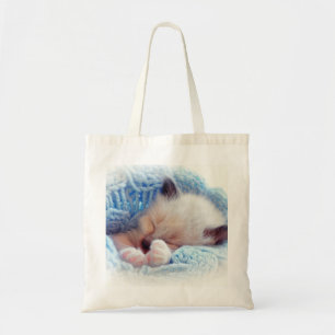Slapende Siamese Kitten Paws Tote Bag