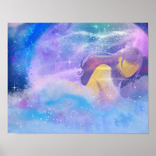 slapende vrouw poster (Voorkant)