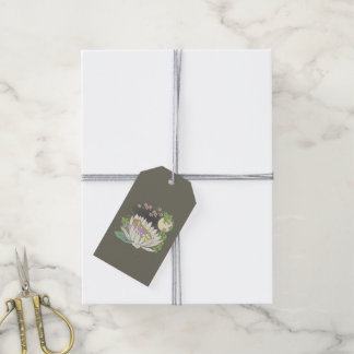 Slapende, zachte, moonlichte sterren cadeaulabel