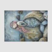 SLAPERIG JONG ZEEMEERMIN MEISJE DECOUPAGE TISSUE P TISSUEPAPIER (Voorkant)