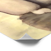 Slaperig Klein Kind met Konijn Nursery Poster (Hoek)