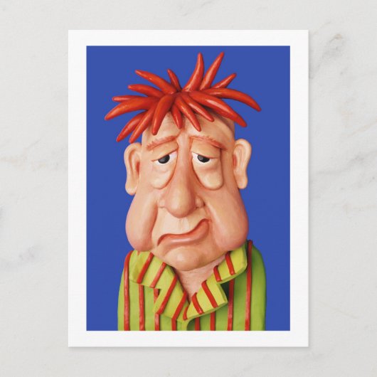 Slaperig Man Briefkaart (Voorkant)