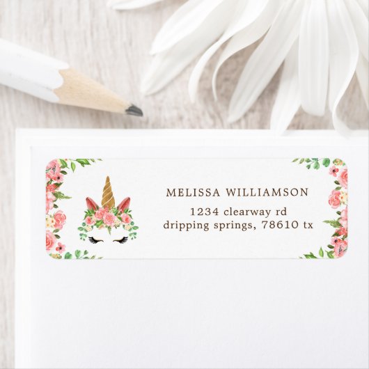 slaperig unicorn blush spoeladres label (Insitu)