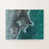 Slaperige Beer en muis Legpuzzel (Horizontaal)