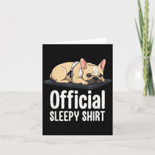 Slaperige Franse Bulldog Grappige Hond Liefhebbers Kaart