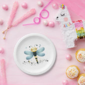 Slaperige grillige libel papieren bordje (Feest)