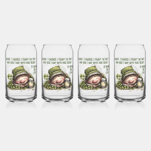 Slaperige Kabouter Blikvorm Glas (Voorkant)