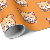 Slaperige kat cadeaupapier (Rol Hoek)