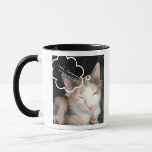 Slaperige Kat Heeft Koffie Meme Mok