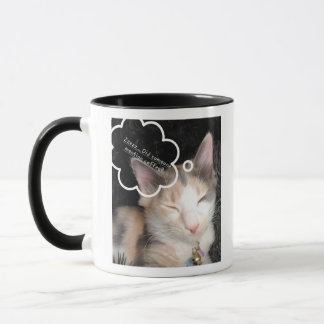 Slaperige Kat Heeft Koffie Meme Mok