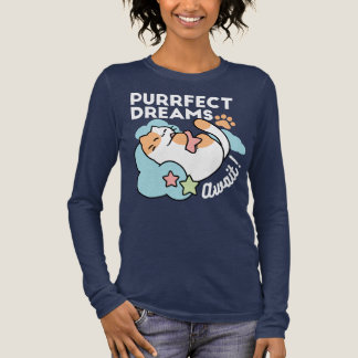 Slaperige Kat Knuffelt Ster – Perfecte Dromen Scha Tri-Blend Shirt