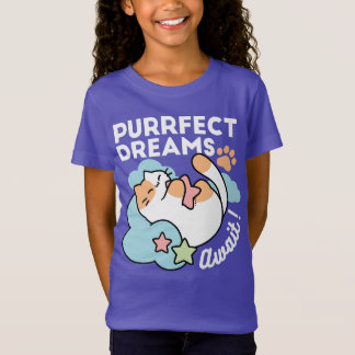 Slaperige Kat Knuffelt Ster – Purrfecte Dromen Sch T-shirt
