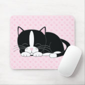 Slaperige Kat {Tuxedo} Muismat (Met muis)