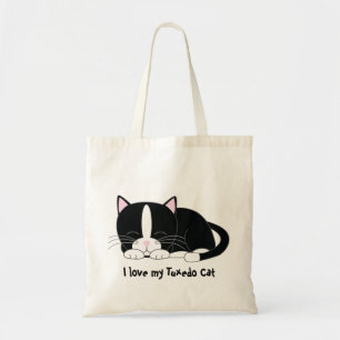 Slaperige Kat {Tuxedo} Tote Bag