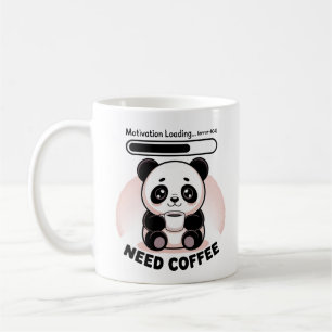 Slaperige Kawaii Panda Motivatie Laden Koffiemok