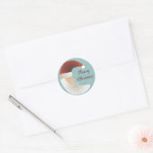 Slaperige Kerst stickers met halve maan (Envelop)