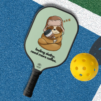 Slaperige kledingkoffie pickleball paddle