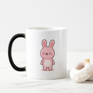 Slaperige Konijn Minimale Kawaii Stijl Magische Mok