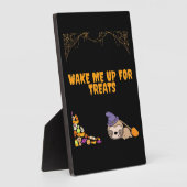 Slaperige luiaard klaar voor Halloween traktaties! Fotoplaat (Zijkant)