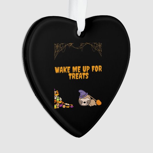 Slaperige luiaard klaar voor Halloween traktaties! Ornament (voorkant)