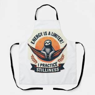 Slaperige Luiaard Vintage Grappige Introvert Shirt Schort